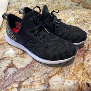 New balance sneakers, women’s size 8.5. Black and cheetah
